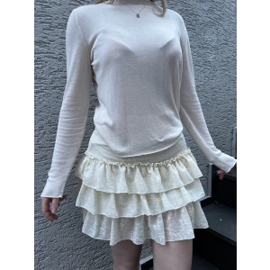 Butter Yellow Fırfırlı Mimi Etek