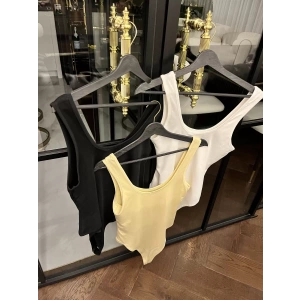 U Yakalı Askılı,Cıtcıtlı Body Siyah,Butter Yellow,Ekru