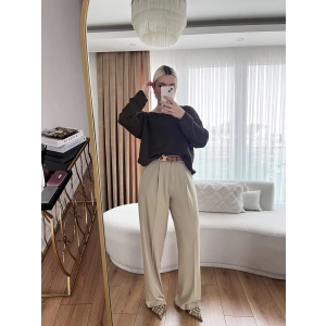 Bej Palazzo Pantolon