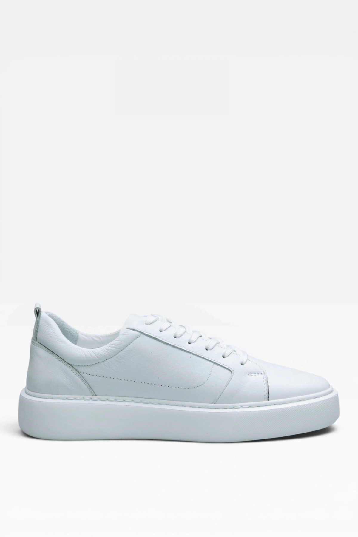 Eva Taban Deri Erkek Sneaker Ayakkabı - Beyaz