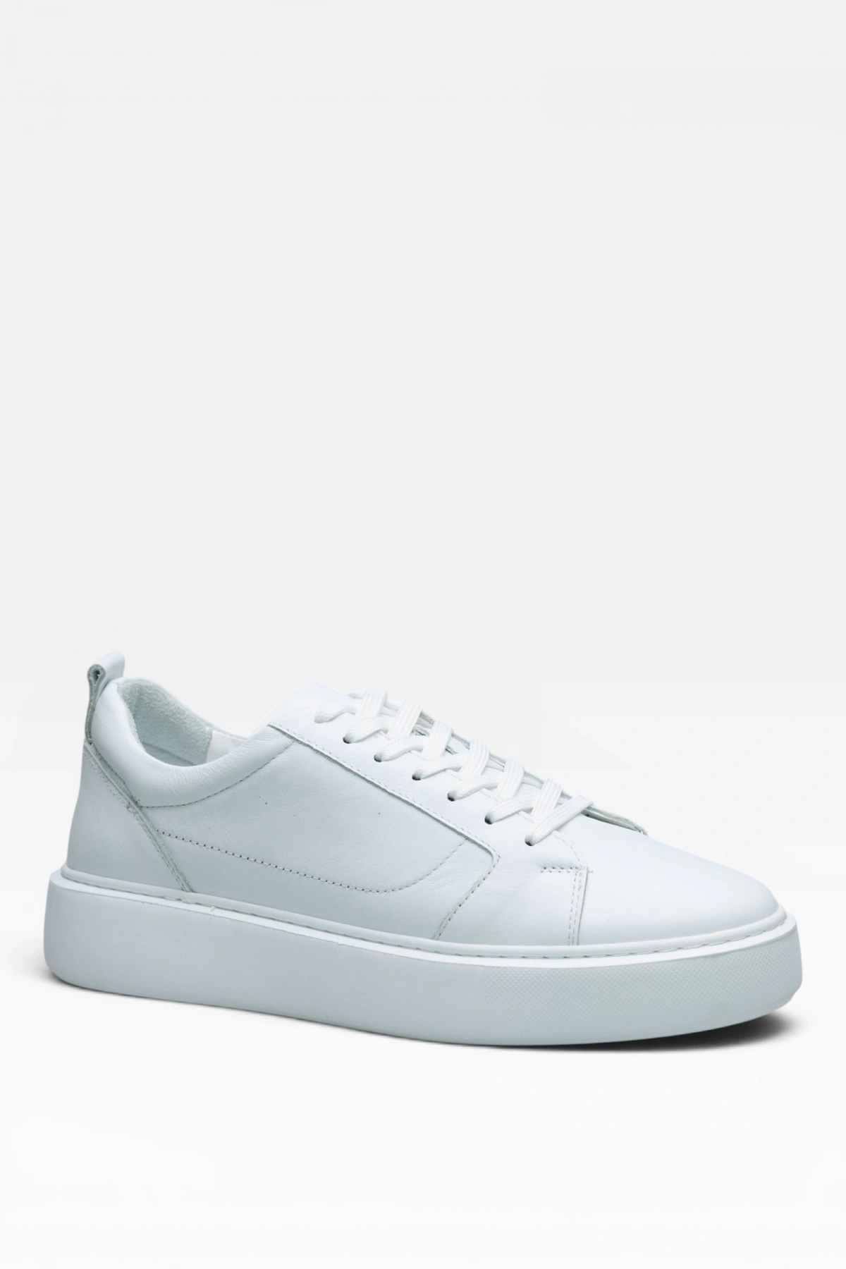 Eva Taban Deri Erkek Sneaker Ayakkabı - Beyaz