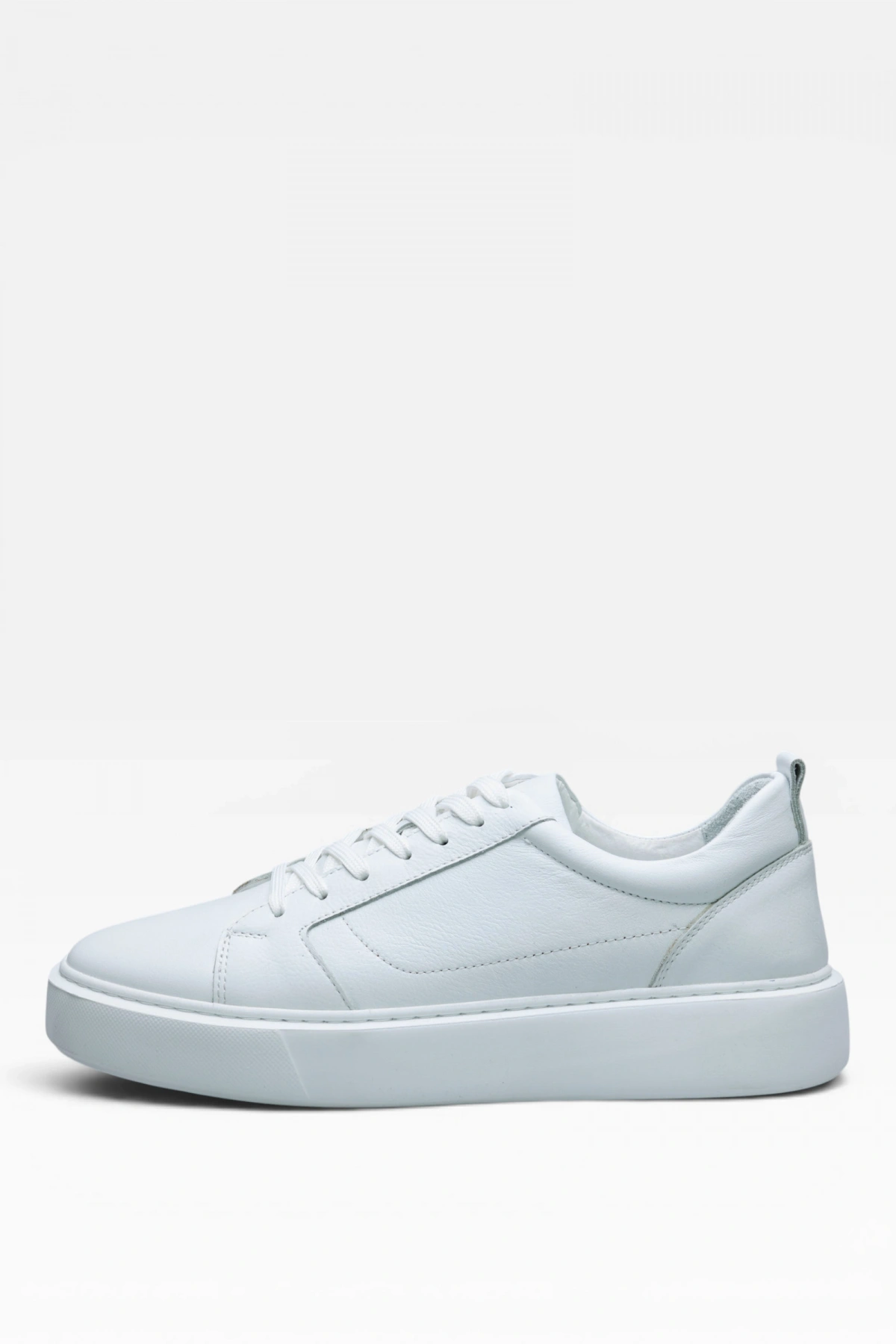 Eva Taban Deri Erkek Sneaker Ayakkabı - Beyaz