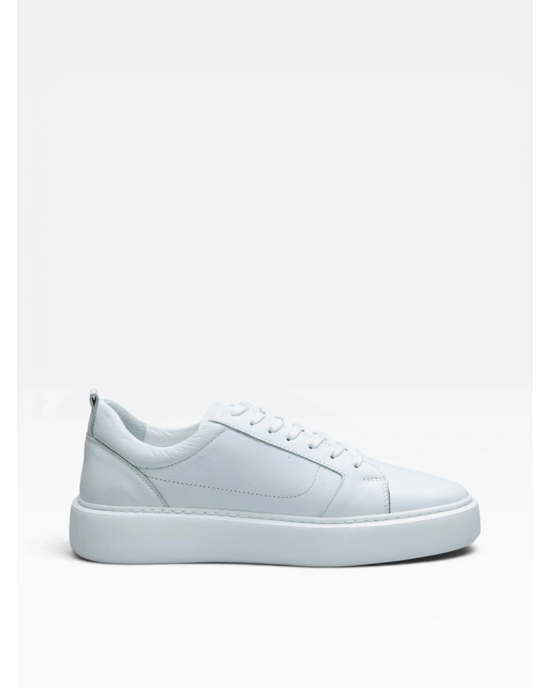 Eva Taban Deri Erkek Sneaker Ayakkabı - Beyaz