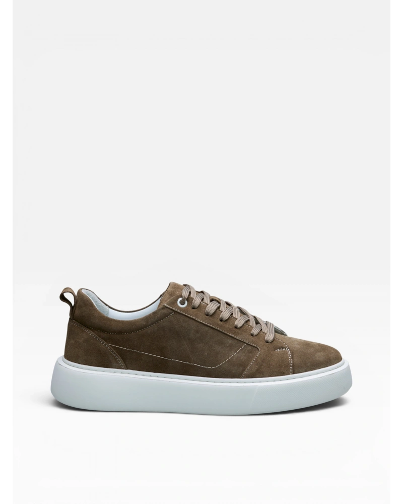 Eva Taban Süet Deri Erkek Sneaker Ayakkabı - Kum