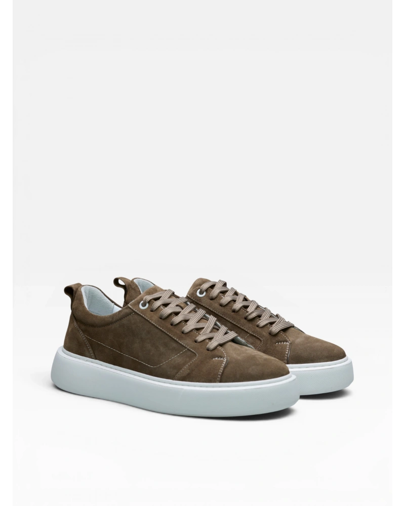 Eva Taban Süet Deri Erkek Sneaker Ayakkabı - Kum