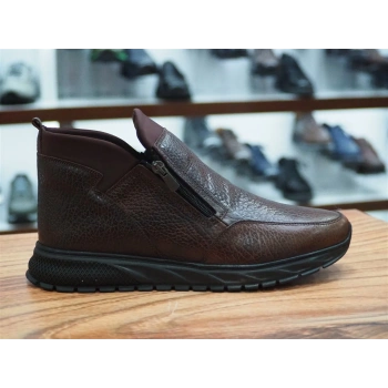 KAHVE CİLT HAKİKİ DERİ ERKEK BOT