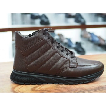 KAHVE CİLT HAKİKİ DERİ ERKEK BOT