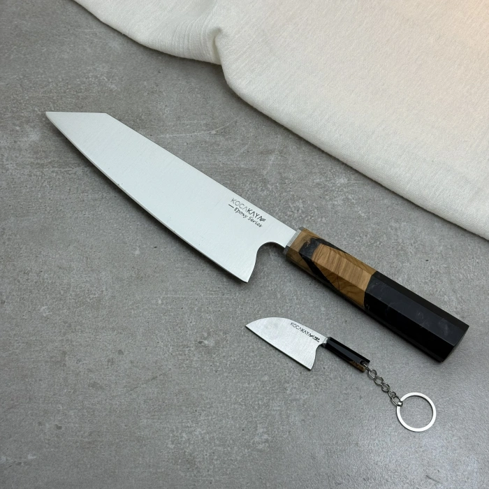Epoxy Serisi Siyah Kiritsuke 205mm Namlu - Kocakaya El Yapımı Şef Bıçakları