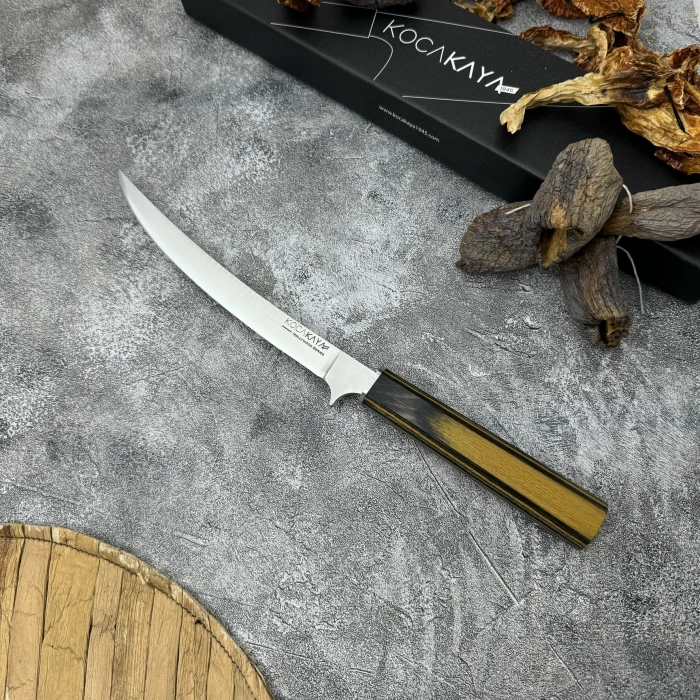 Gofret Serisi Fileto Bıçağı Sarı 210mm Namlu - Kocakaya Bıçakları