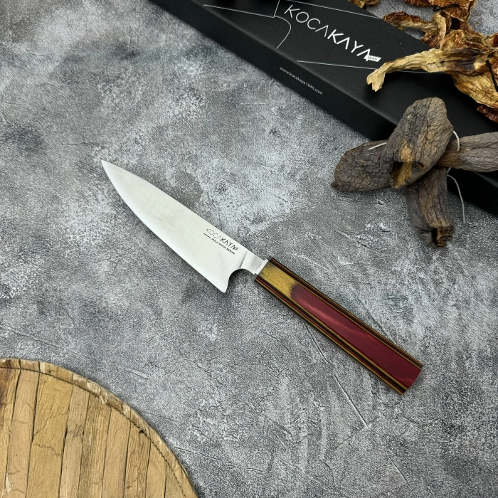 Gofret Serisi Small Chef Kırmızı Mutfak Bıçağı 165mm Namlu - Kocakaya Bıçakları
