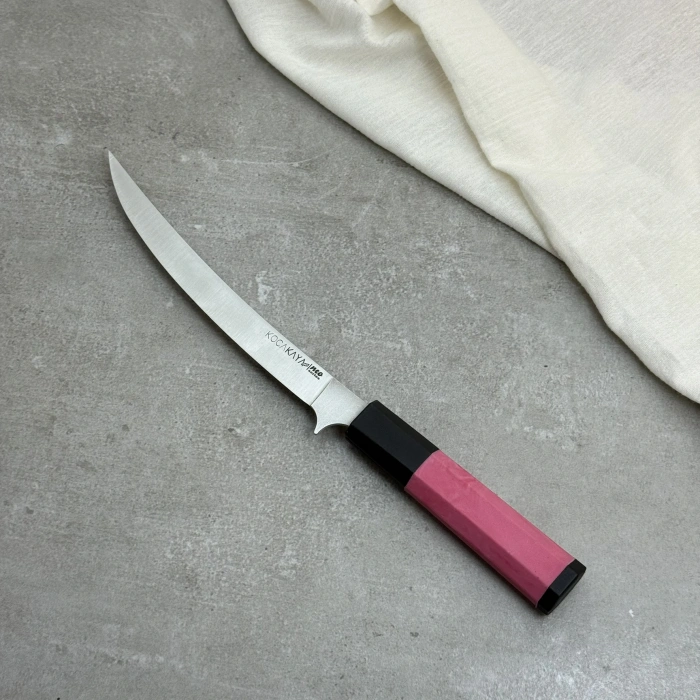 Neo Serisi Sekizgen Pembe Fileto Bıçağı 210mm Namlu - Kocakaya El Yapımı Şef Bıçakları