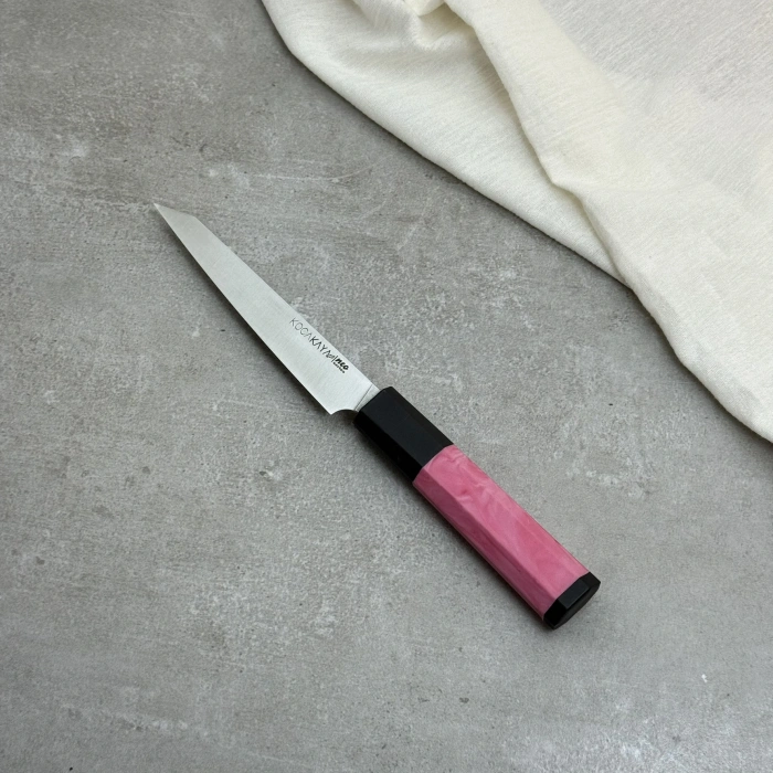 Neo Serisi Sekizgen Pembe Hankotsu Soyma Bıçağı 160mm Namlu - Kocakaya El Yapımı Şef Bıçakları