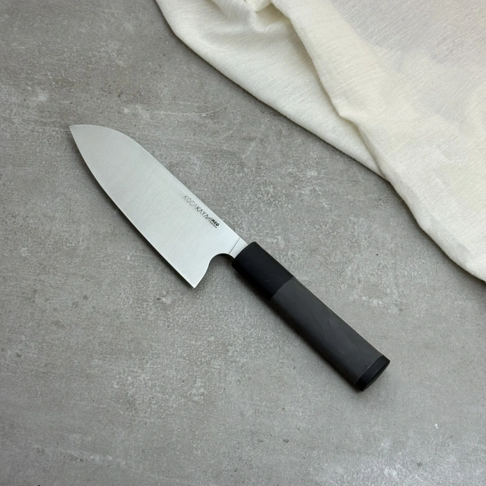 Neo Serisi Oval Siyah Santoku Şef Bıçağı 180mm Namlu - Kocakaya El Yapımı Şef Bıçakları