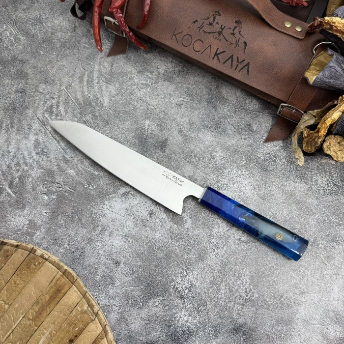 Epoxy Serisi Balıklı Epoksi Saplı Gyuto 220mm Namlu - Kocakaya El Yapımı