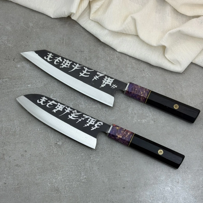 Schizopherinia Serisi İkili Set Kiritsuke & Santoku - Kocakaya Özel Tasarım
