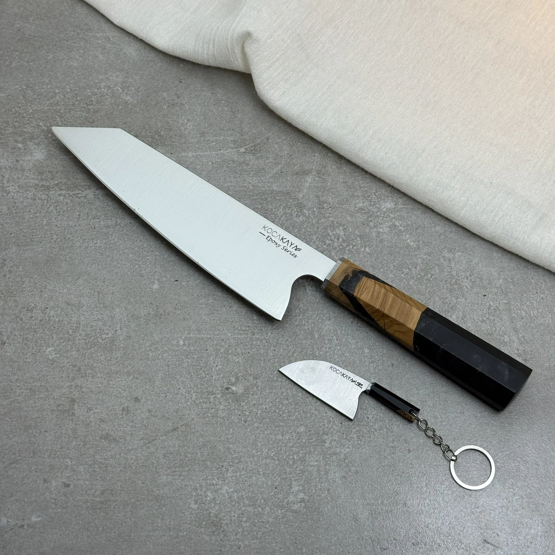 Epoxy Serisi Siyah Kiritsuke 205mm Namlu - Kocakaya El Yapımı Şef Bıçakları