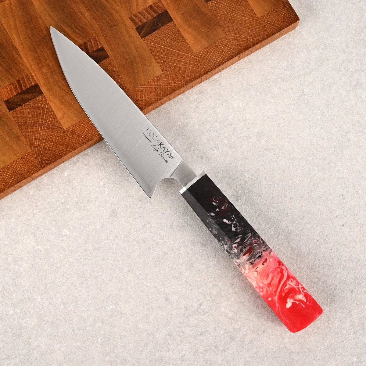 Life Serisi Small Chef Kırmızı Mutfak Bıçağı 165mm Namlu - Kocakaya Bıçakları