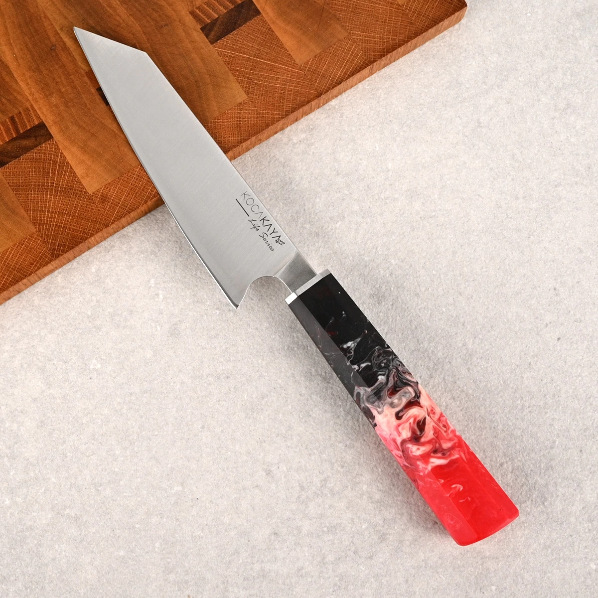 Life Serisi Small Kiritsuke Kırmızı Mutfak Bıçağı 165mm Namlu - Kocakaya Bıçakları