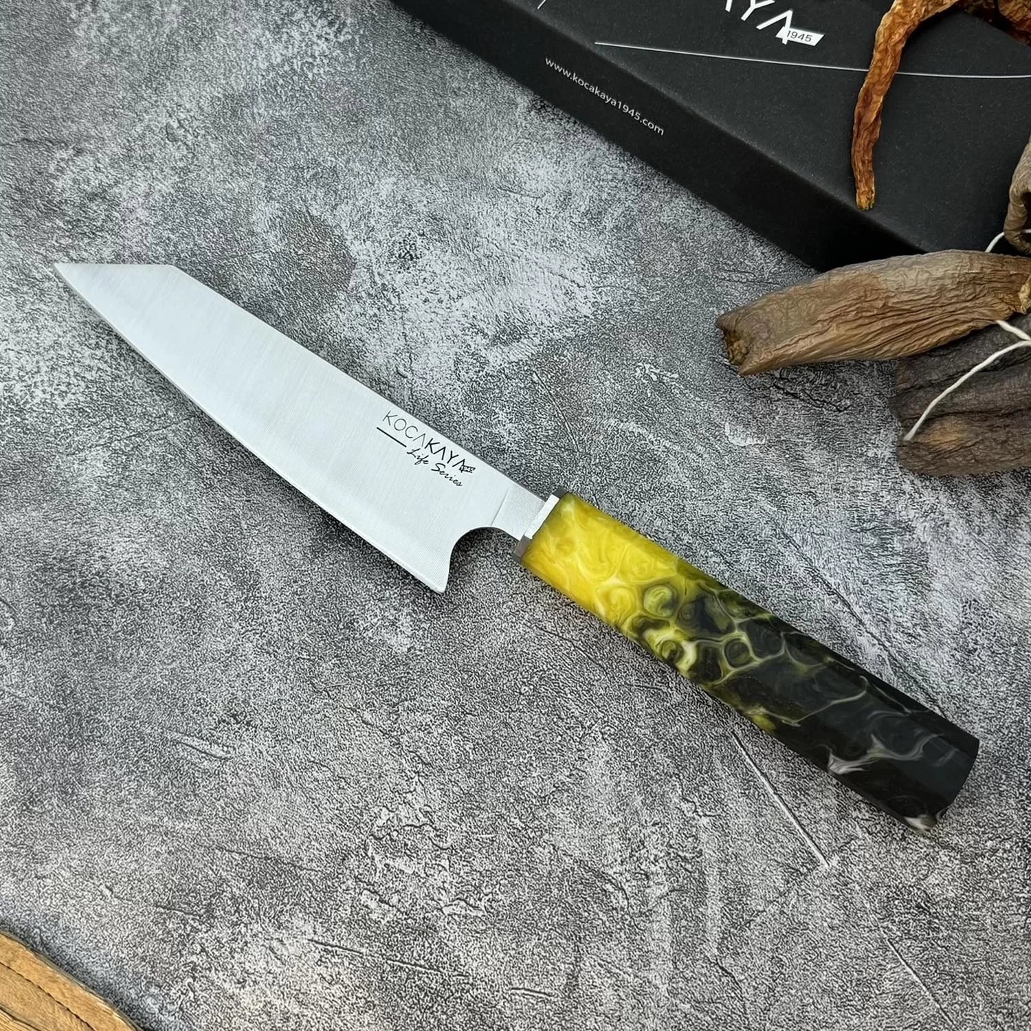 Life Serisi Small Kiritsuke Sarı Mutfak Bıçağı 165mm Namlu - Kocakaya Bıçakları