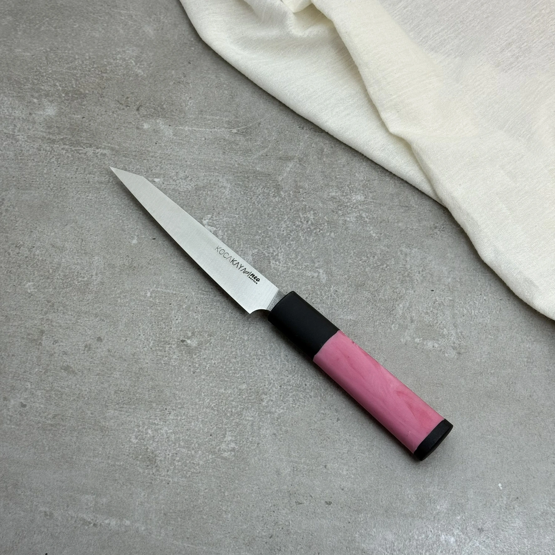 Neo Serisi Sekizgen Pembe Hankotsu Soyma Bıçağı 160mm Namlu - Kocakaya El Yapımı Şef Bıçakları