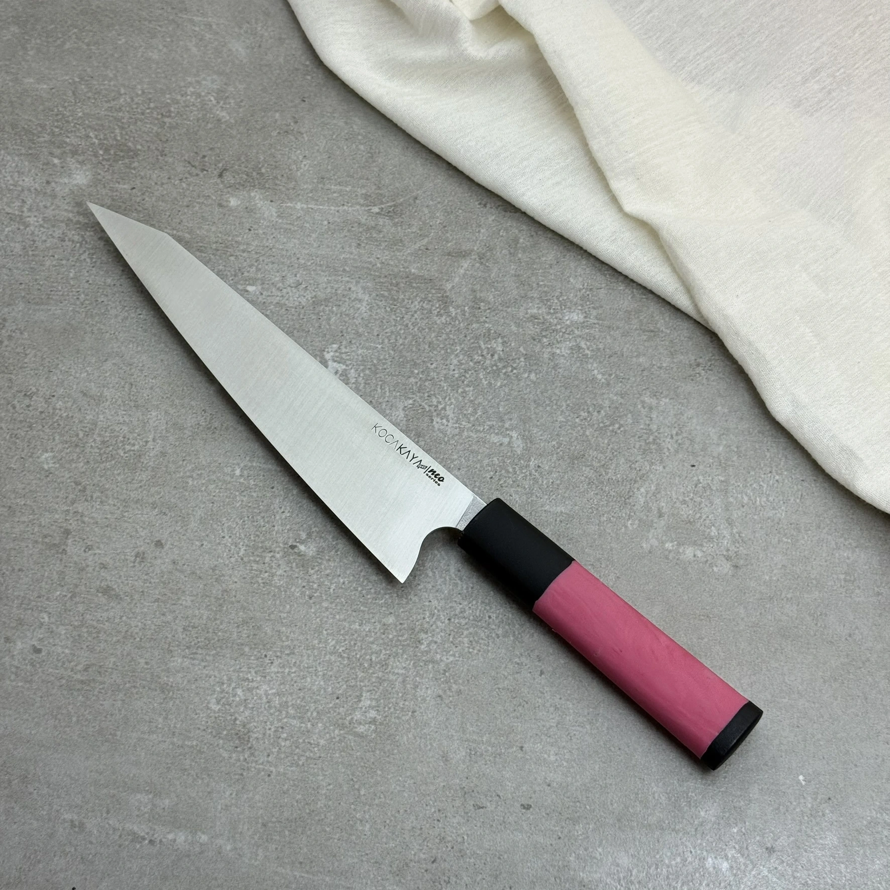 Neo Serisi Oval Pembe Honesuki Şef Bıçağı 225mm Namlu - Kocakaya El Yapımı Şef Bıçakları