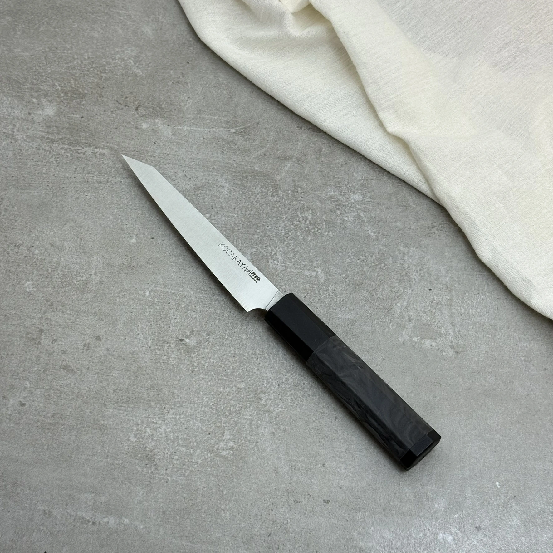 Neo Serisi Sekizgen Siyah Hankotsu Soyma Bıçağı 160mm Namlu - Kocakaya El Yapımı Şef Bıçakları