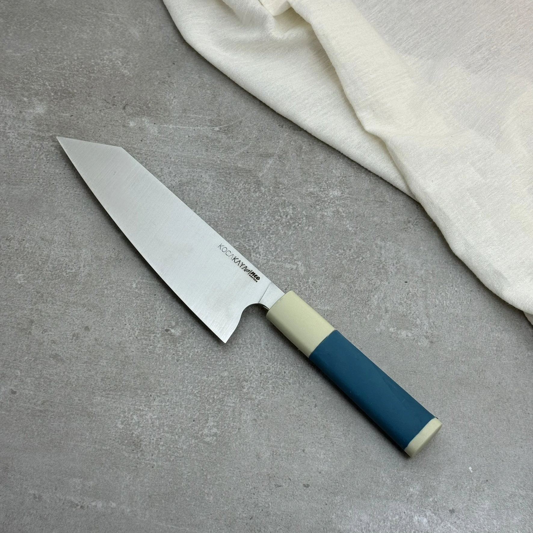 Neo Serisi Oval Turkuaz Kiritsuke 205mm Namlu - Kocakaya El Yapımı Şef Bıçakları
