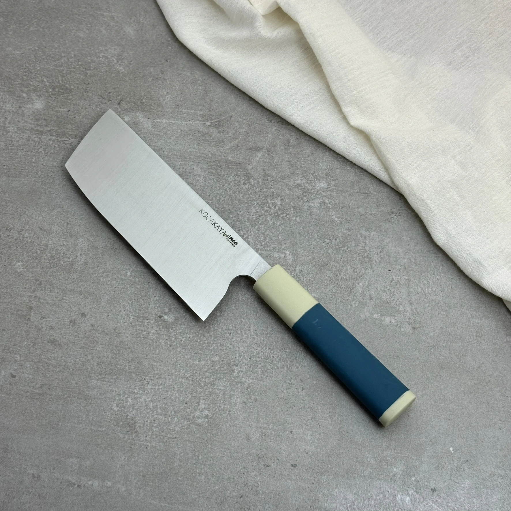 Neo Serisi Oval Turkuaz Nakiri 180mm Namlu - Kocakaya El Yapımı Şef Bıçakları