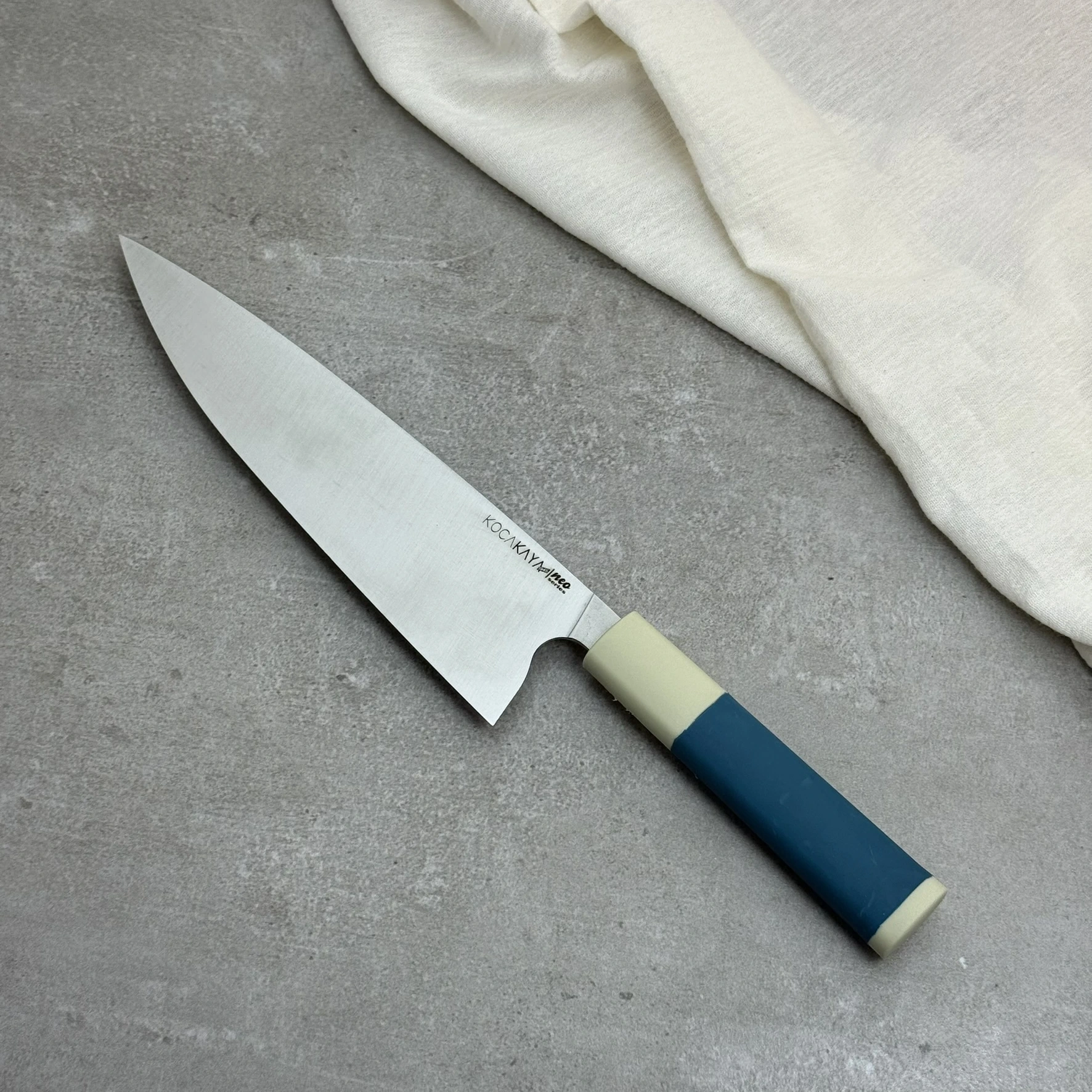Neo Serisi Oval Turkuaz Klasik Şef Bıçağı 230mm Namlu - Kocakaya El Yapımı Şef Bıçakları