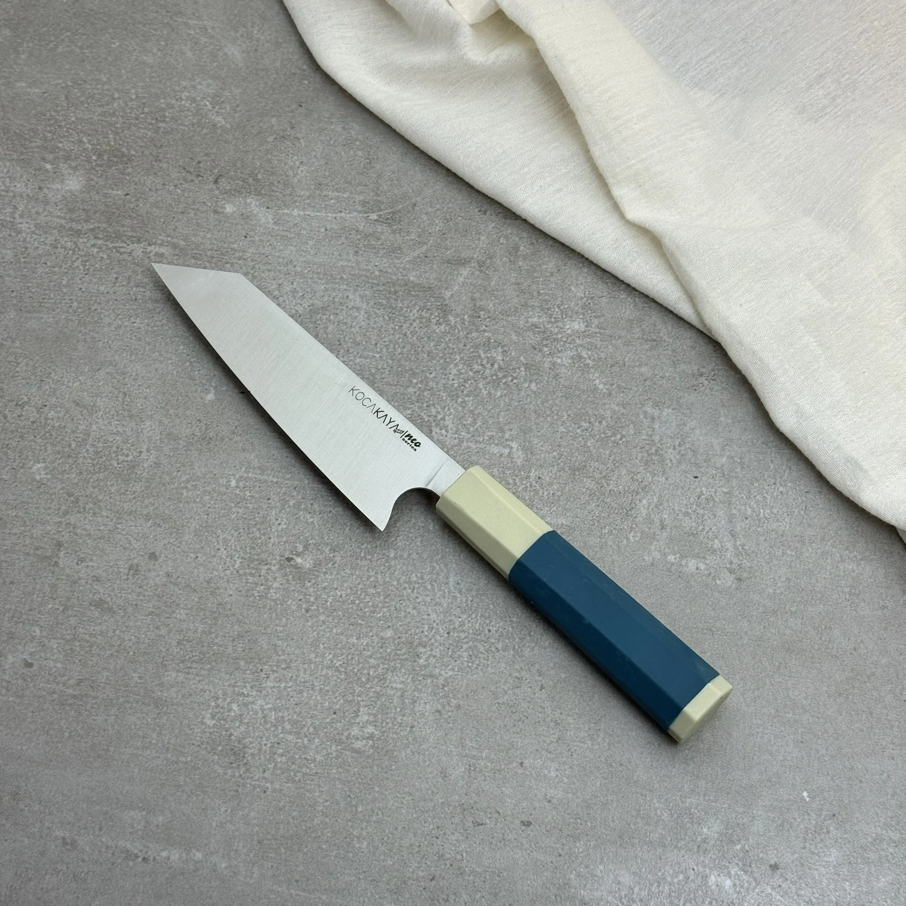 Neo Serisi Sekizgen Turkuaz Small Kiritsuke Şef Bıçağı 165mm Namlu - Kocakaya El Yapımı Şef Bıçakları