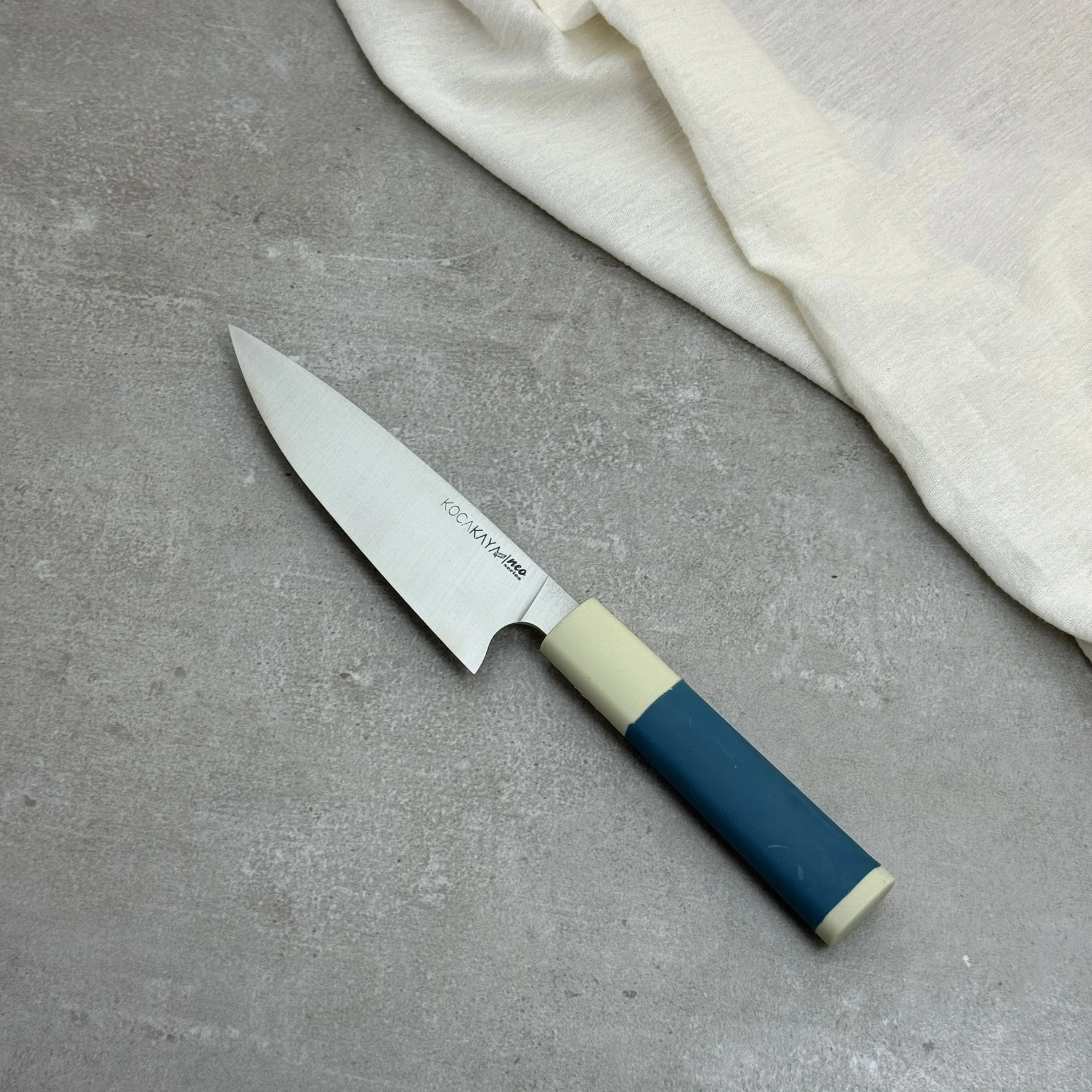 Neo Serisi Oval Turkuaz Small Şef Bıçağı 165mm Namlu - Kocakaya El Yapımı Şef Bıçakları