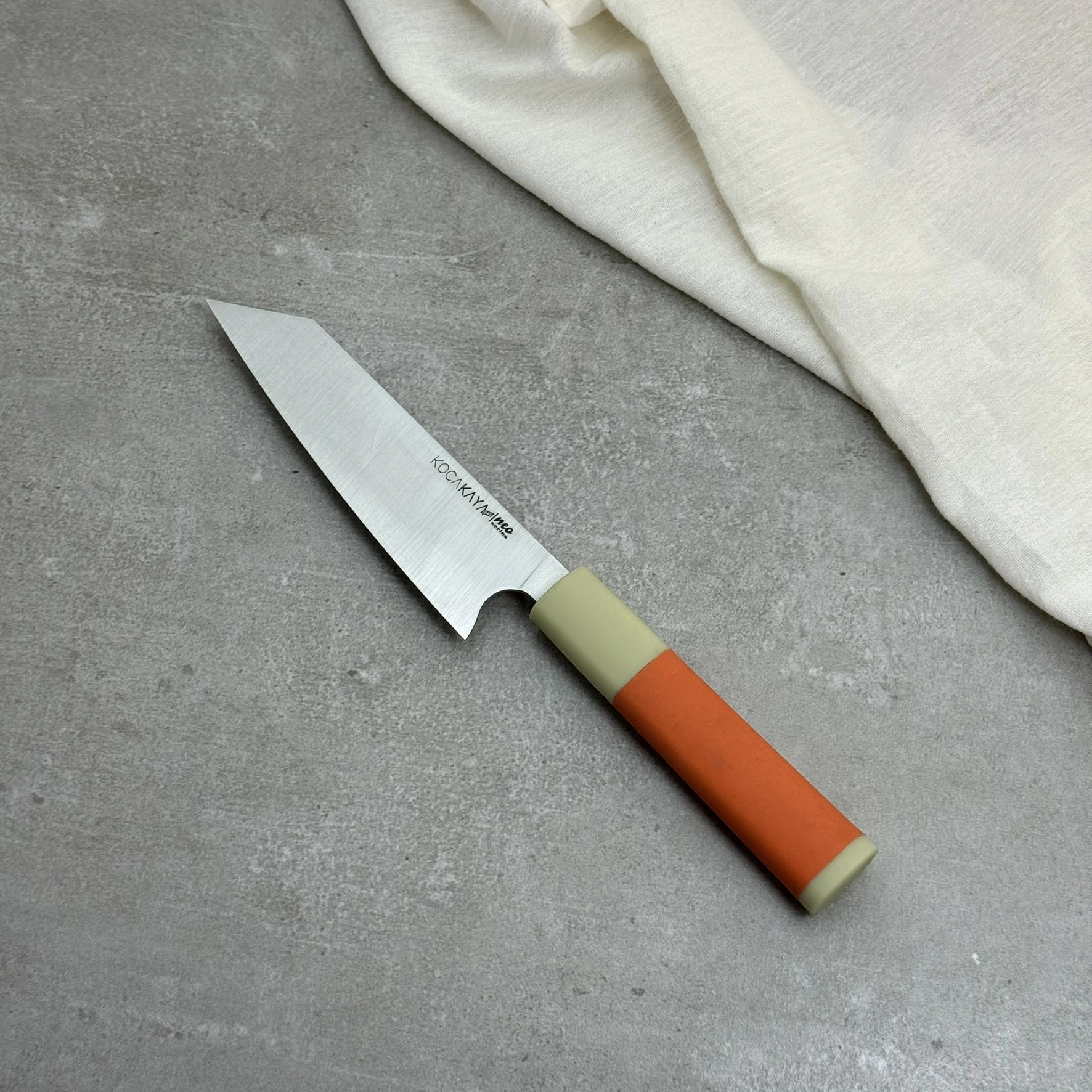 Neo Serisi Oval Turuncu Small Kiritsuke Şef Bıçağı 165mm Namlu - Kocakaya El Yapımı Şef Bıçakları