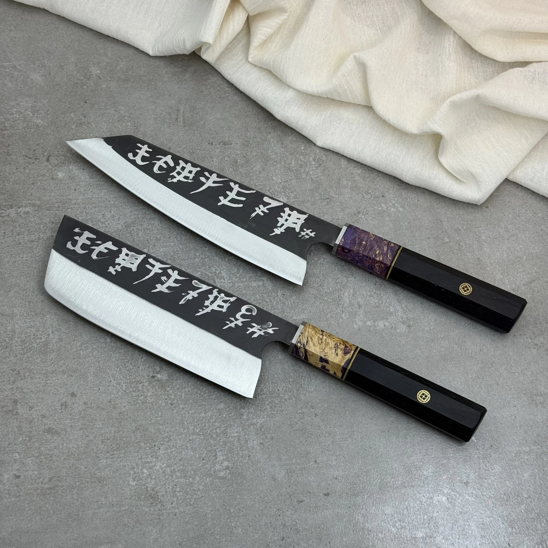 Schizopherinia Serisi İkili Set Kiritsuke & Nakiri - Kocakaya Özel Tasarım