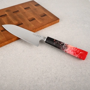 Life Serisi Santoku Kırmızı Şef Bıçağı