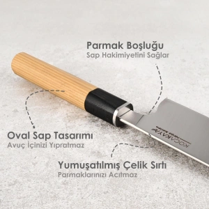 Ninja Serisi Klasik Şef Bıçağı 230mm Namlu - Kocakaya Bıçakları