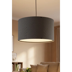 Antrasit Gri Kumaş Başlıklı Sarkıt Avize 35 CM