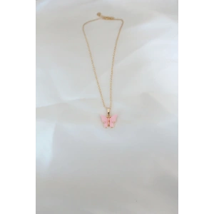 Gold Kaplama Pembe Sedefli Kolye TJ-BKO6440