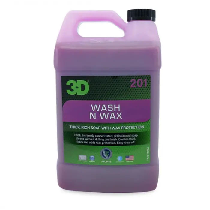 3D Wash N Wax Cilalı Oto Yıkama Şampuanı 1/128 Konsantre 3,79 Lt