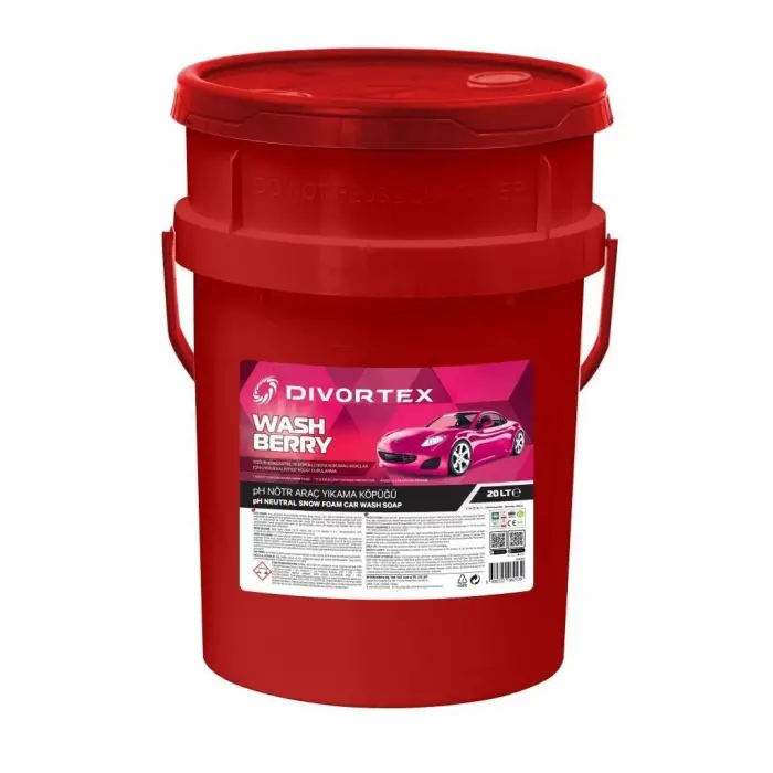 Divortex WashBerry Ph Nötr Oto Şampuanı Kova 20 lt