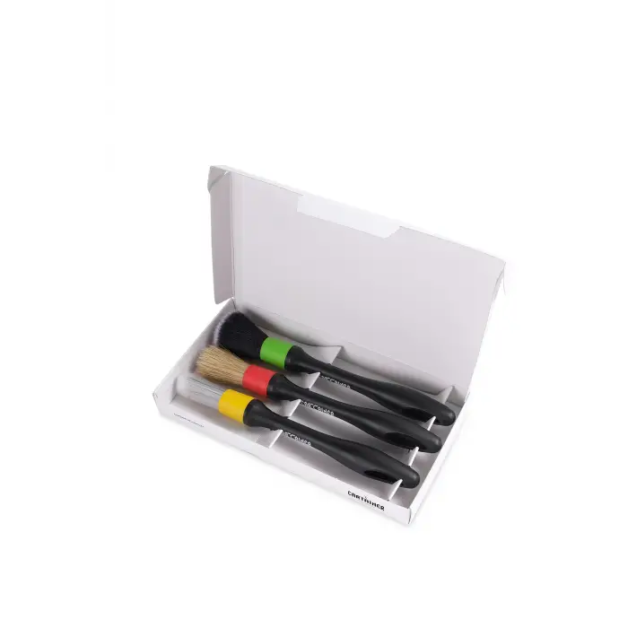 Cartainer Detailing Brush Set 3’lü fırça seti siyah