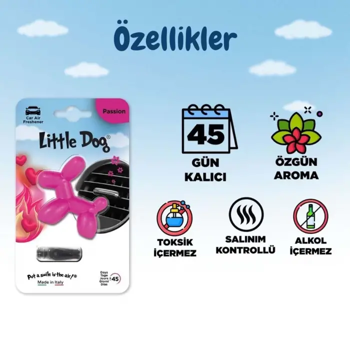 Little Joe Little Dog Aşk Araç Kokusu (Passion) -45 Gün -Oto Kokusu Kalıcı Klima Parfüm
