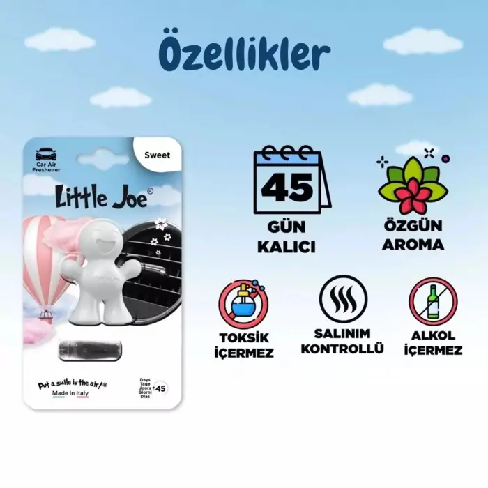 Little Joe Şeker Araç Kokusu (Sweet) -45 Gün -Oto Kokusu Kalıcı Klima Parfüm