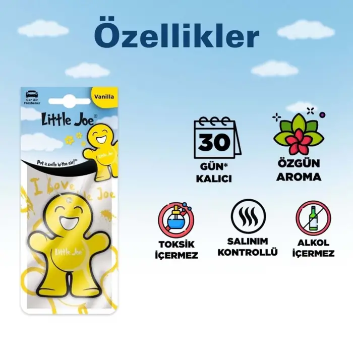 Little Joe Vanilya Araç Asma Koku (Vanilla) -30 Gün -İpli Oto Kokusu -Ayna Parfümü