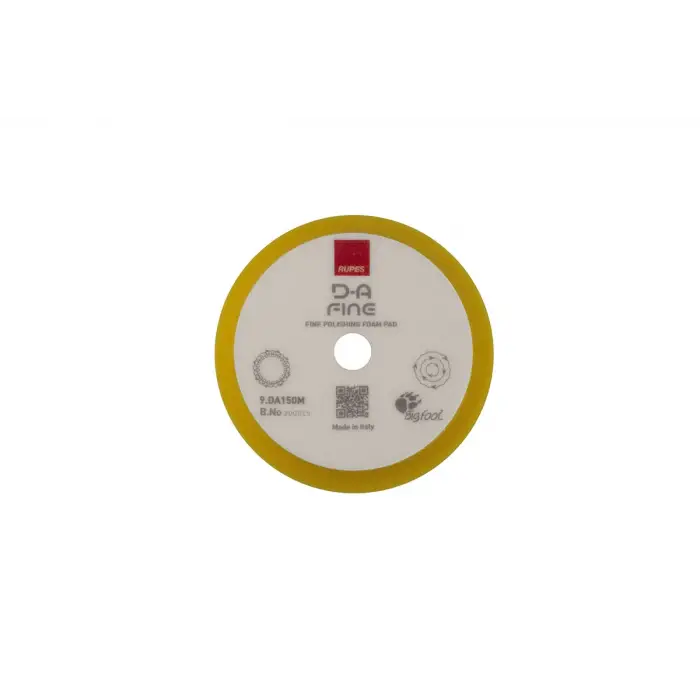 Rupes DA Fine 130/150 mm Orbital Sarı Orta Sert Ara Kat Pasta Süngeri