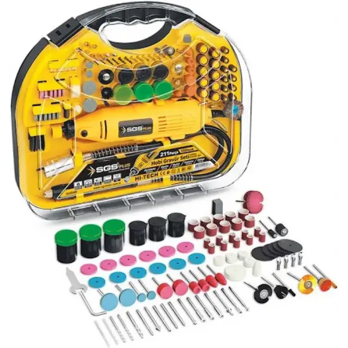 SGS5260 Hobi Gravür Seti 211 Parça 130 Watt