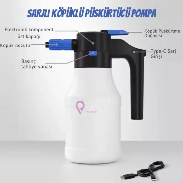 MadCar Foam Şarjlı Köpük Yapan Basınçlı Pompa 1,5 Lt