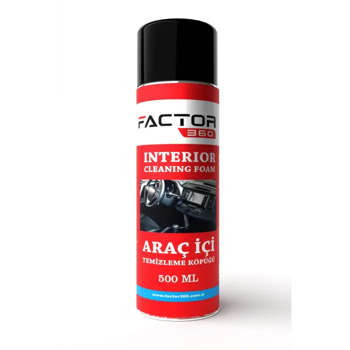 Factor360 Otomobil Araç İçi Temizleme Köpüğü Aerosol 500 ML