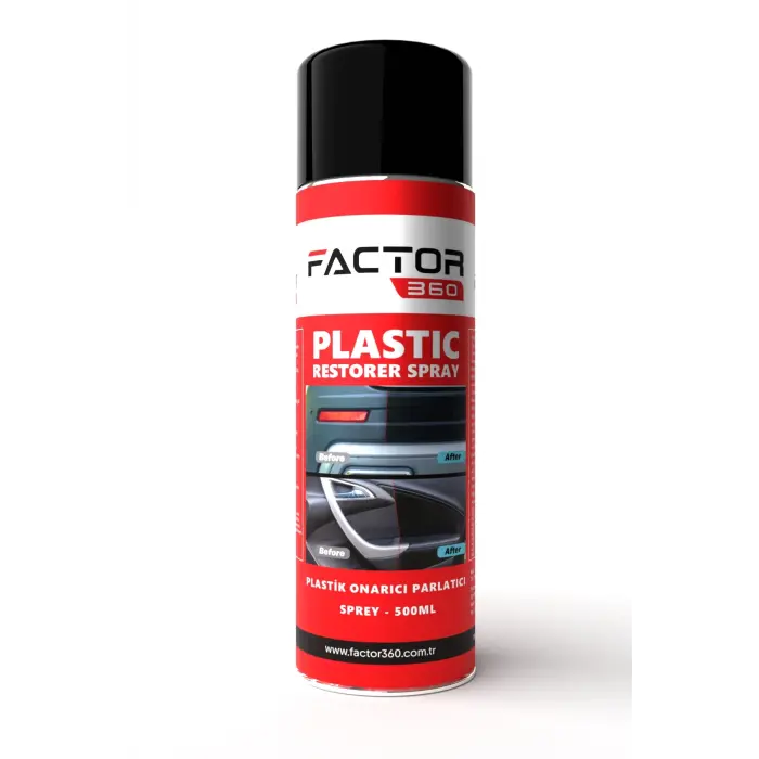 Factor360 Otomobil Araç Plastik Yenileyici Parlatıcı Aerosol 500ML