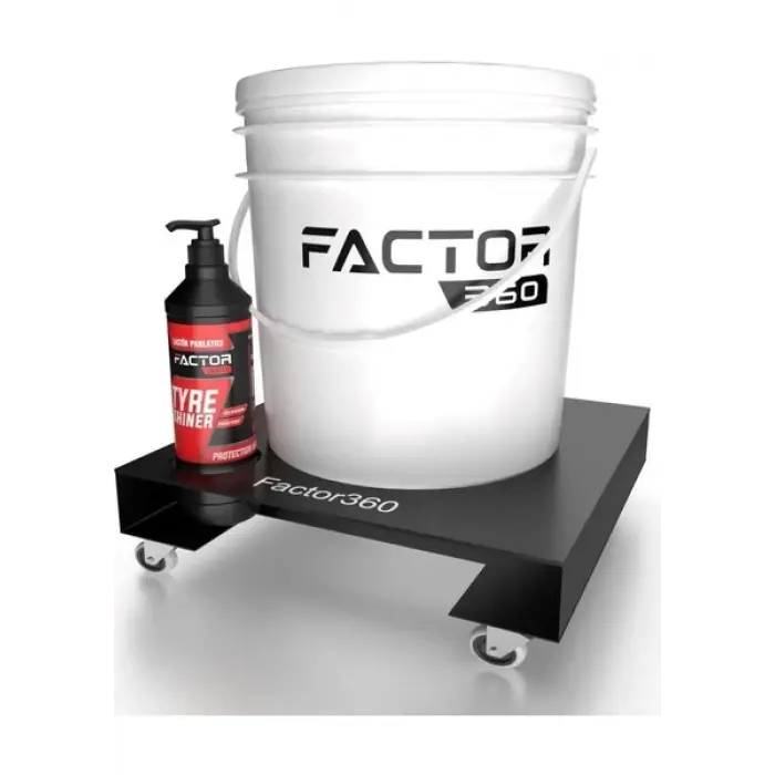 Factor360Metal Kova Taşıyıcı Detailing Bucket Dolly Tekerlekli Stand