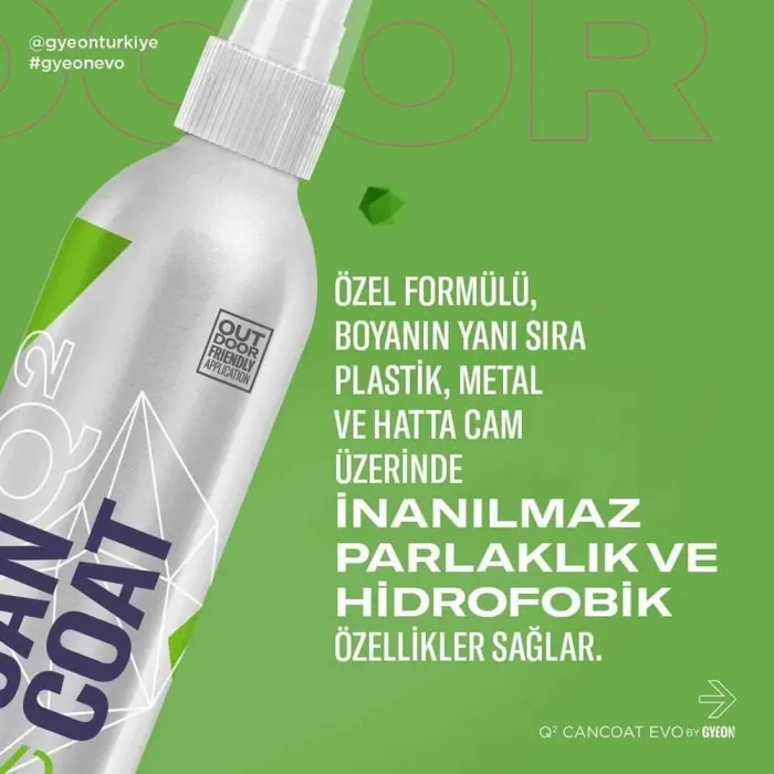 GYEON Q² CanCoat EVO Hidrofobik Nano Seramik Kaplama Seti - 200 Ml